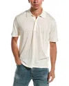 Rag & Bone Classic Linen Polo Shirt In Blue