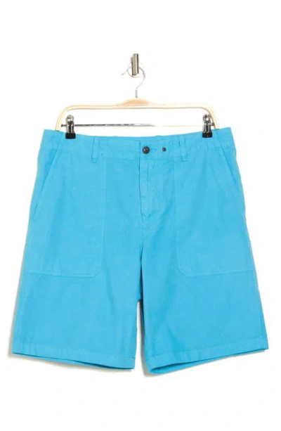 Rag & Bone Cliffe Peached Cotton Field Shorts In Blue