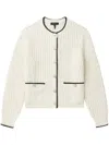 Rag & Bone Contrasting-trim Cardigan In Neutrals