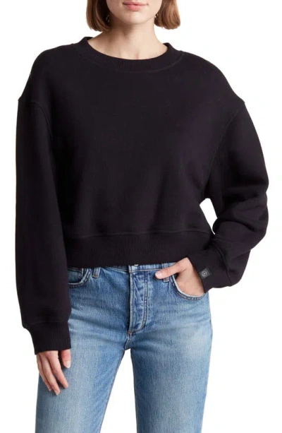 Rag & Bone City Donegal Organic French Cotton-terry Sweatshirt In Black