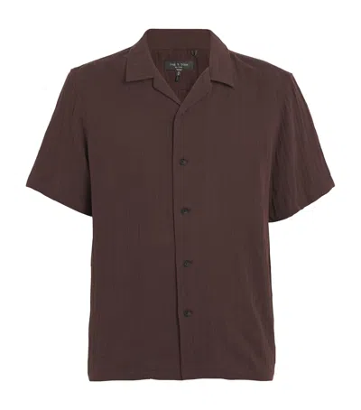 Rag & Bone Cotton Camp Shirt In Brown Gradient
