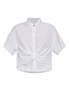 Rag & Bone Gretchen Short Sleeve Poplin Button-up Shirt
