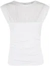 Rag & Bone Mica Banded Cotton Top In White In White