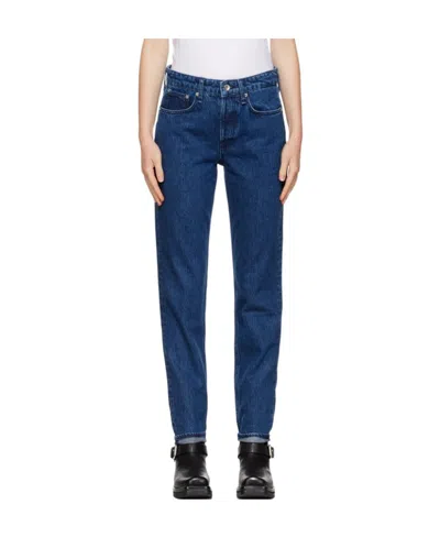 Rag & Bone Cotton Tapered Jeans In Blue