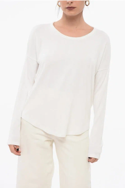 Rag & Bone Crew Neck Micro Terry T-shirt In White