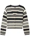 Rag & Bone Cyrus Stripe Cardigan In Black