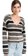 Rag & Bone Cyrus Stripe Cardigan In Salute