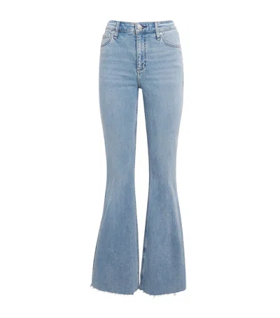 Rag & Bone Dahlia Mid-rise Flared Jeans In Blue
