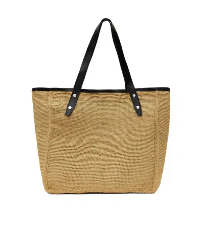 Rag & Bone Daily Leather-trimmed Straw Tote Bag
