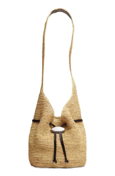 Rag & Bone Daily Straw Bucket Bag In Neutrals