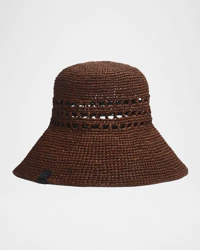 RAG & BONE DAISIE ROLLABLE RAFFIA BUCKET HAT