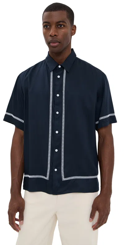 Rag & Bone Dalton Embroidered Shirt Bluez