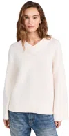 Rag & Bone Danica V Neck Pullover Ivory In Ivory