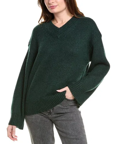 Rag & Bone Danica V-neck Wool & Cashmere-blend Sweater In Green