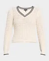 Rag & Bone Daria V-neck Sweater In Marsh