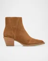 Rag & Bone Dart Suede Pull-on Ankle Booties In Brwnwdsd