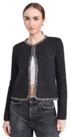 Rag & Bone Embellished Davies Cardigan In Charcoal