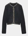 Rag & Bone Embellished Davies Cardigan In Charcoal