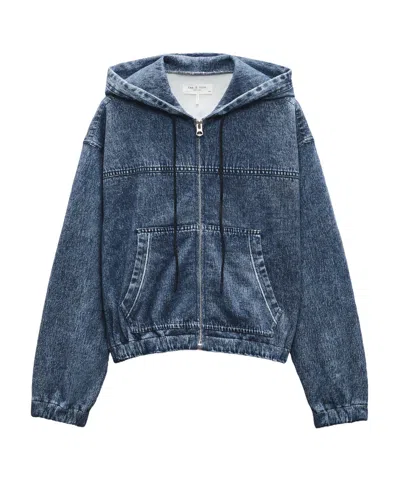Rag & Bone Davina Hoodie In Blue