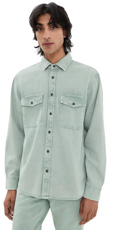 Rag & Bone Denim Cpo Button-up Shirt In Green