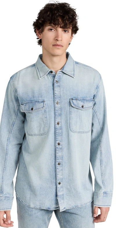 Rag & Bone Denim Button-up Shirt Jacket In Alder