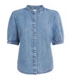 Rag & Bone Jordan Ultra Featherweight Short-sleeve Top In Blue