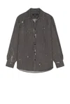 Rag & Bone Denim Matthew Shirt In Panited Charcoal