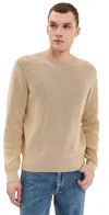 Rag & Bone Dexter Acid Wash Crew Sweater Elephntgry In Elephntgry