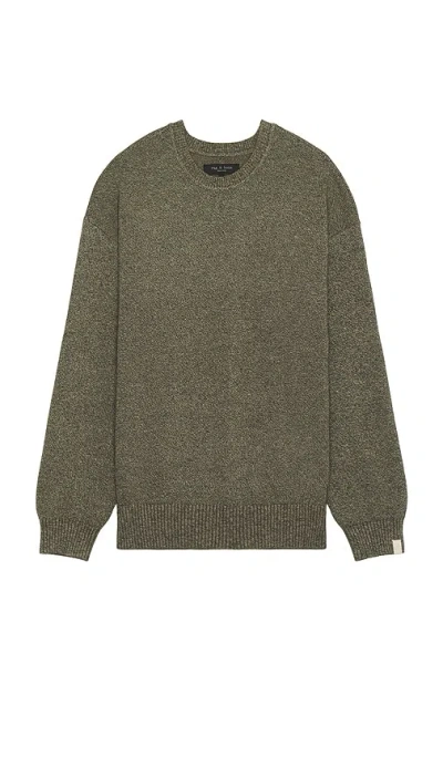 Rag & Bone Sweater Mit Rundhalsausschnitt Dexter Marl In Green