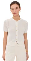 Rag & Bone Dina Cotton Cash Cardigan Ivory In Ivory