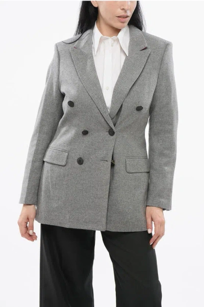 Rag & Bone Double-breasted Warren Blazer In Brown