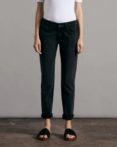 Rag & Bone Dre Low-rise Boyfriend Jean In Highland In Black