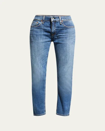 Rag & Bone Dre Low-rise Slim Boyfriend Ankle Jeans In Julienne