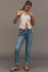 Rag & Bone Ultra Featherweight Aurora Strapless Top White Eyelet In Blue