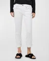 Rag & Bone Dre Low-rise Slim Boyfriend Jeans In Opticwht