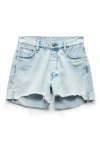 RAG & BONE DRE RIPPED HIGH RISE DENIM SHORTS