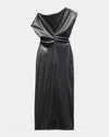 Rag & Bone Eleanor Faux Leather Midi Dress In Black