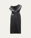 Rag & Bone Eleanor Faux Leather Midi Dress In Black