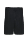 Rag & Bone Elliot Shorts Aus Leinen Mit Falten In 黑色