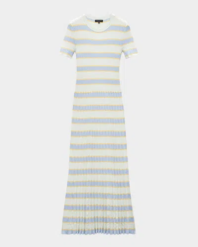 RAG & BONE ELOISE STRIPE SHORT-SLEEVE MAXI DRESS