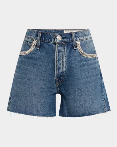 Rag & Bone Embellished Cut-off Denim Shorts