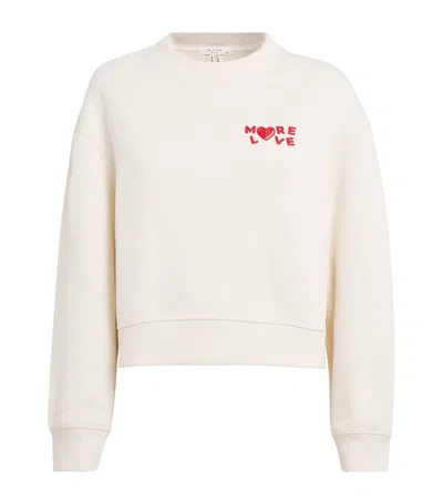 Rag & Bone Embroidered More Love Sweatshirt In Ivory