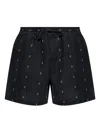 Rag & Bone Elastic Drawstring Waist Shorts In Black