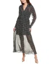 Rag & Bone Emmy Printed Silk-blend Maxi Dress In Black