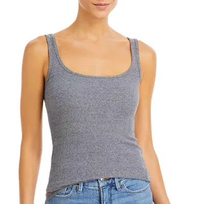 Rag & Bone Essential Rib Scoop Neck Tank In Heather Grey