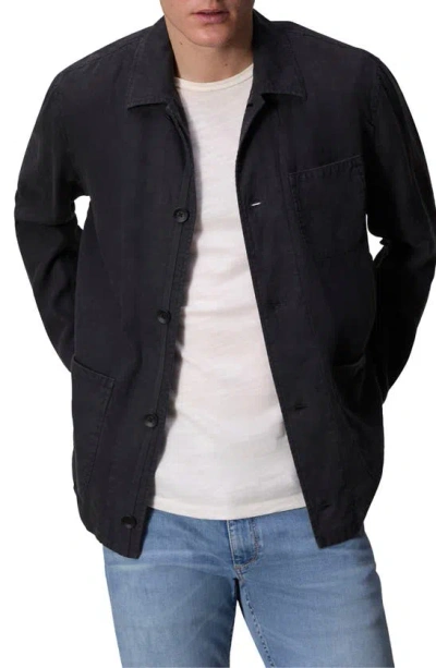 Rag & Bone Evan Linen Chore Jacket In Black