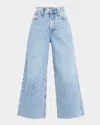 Rag & Bone Featherweight Andi High Waist Ankle Wide Leg Jeans In Beacon
