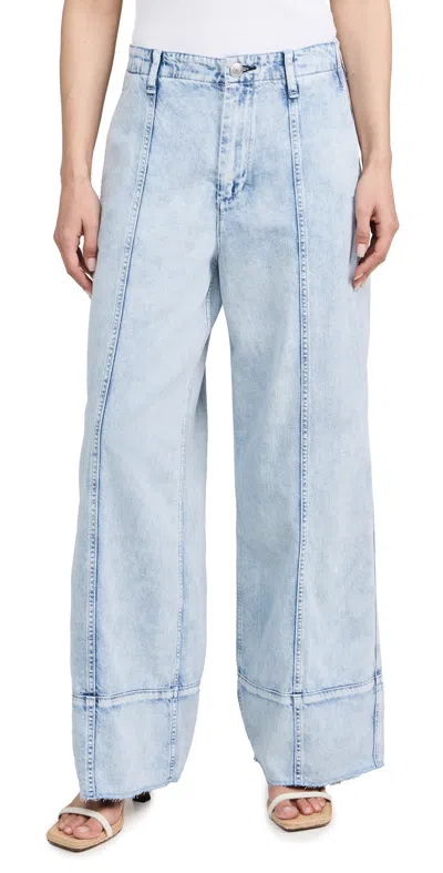 Rag & Bone Featherweight Arianna Cropped Palazzo Pants Aliah In Blue