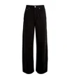 Rag & Bone Womens Logan Mid-rise Wide-leg Stretch-denim Jeans Elenna In Black