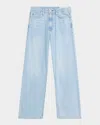 Rag & Bone Logan Featherweight Mid Rise Wide Leg Jeans In Greenport In Greenport